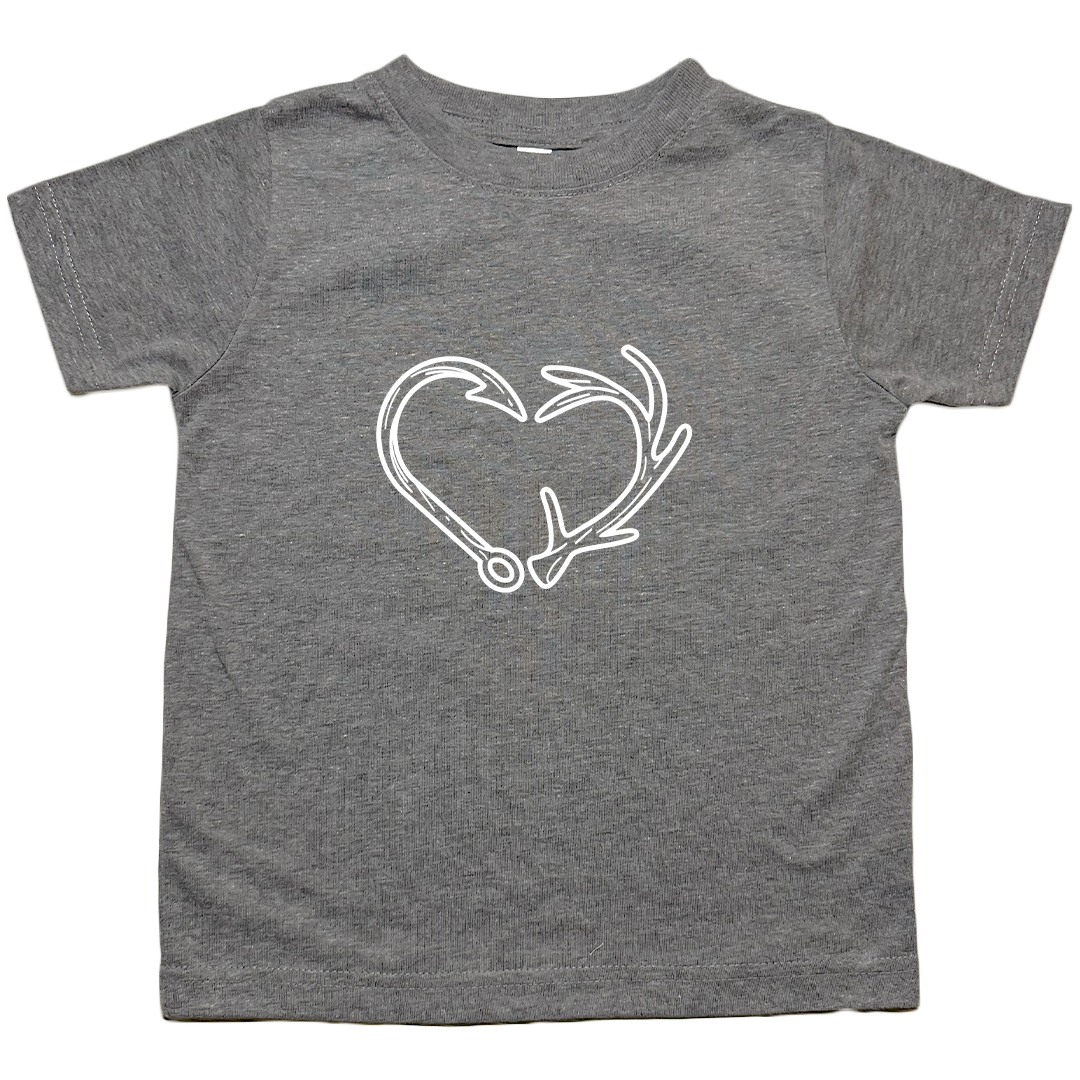 Hook Antler Heart Toddler Tee