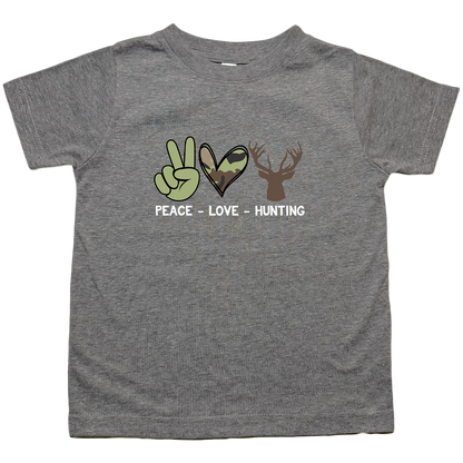 Peace Love Hunting Toddler Tee