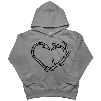 Hook Antler Heart Kids Hoodie