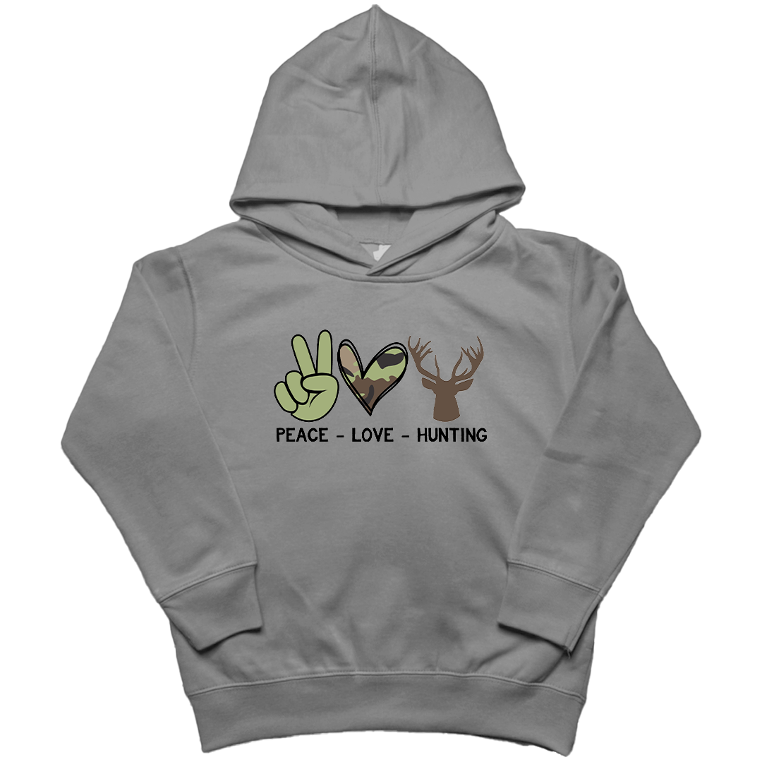 Peace Love Hunting Toddler Hoodie