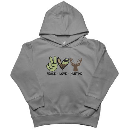 Peace Love Hunting Toddler Hoodie