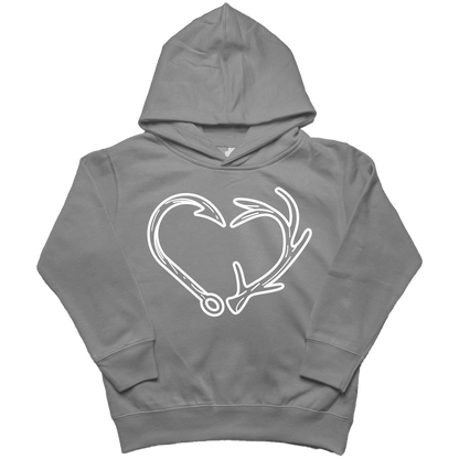 Hook Antler Heart Kids Hoodie