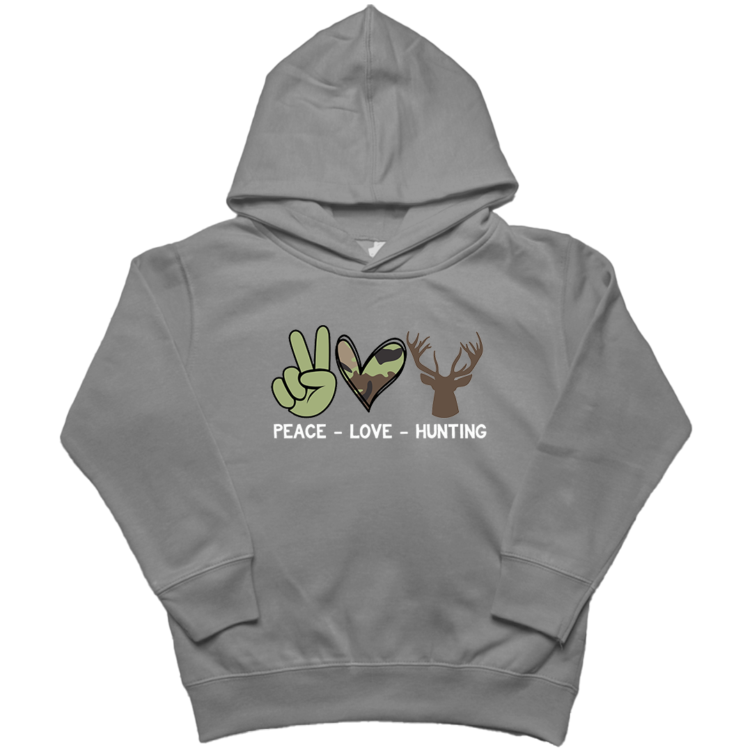 Peace Love Hunting Toddler Hoodie