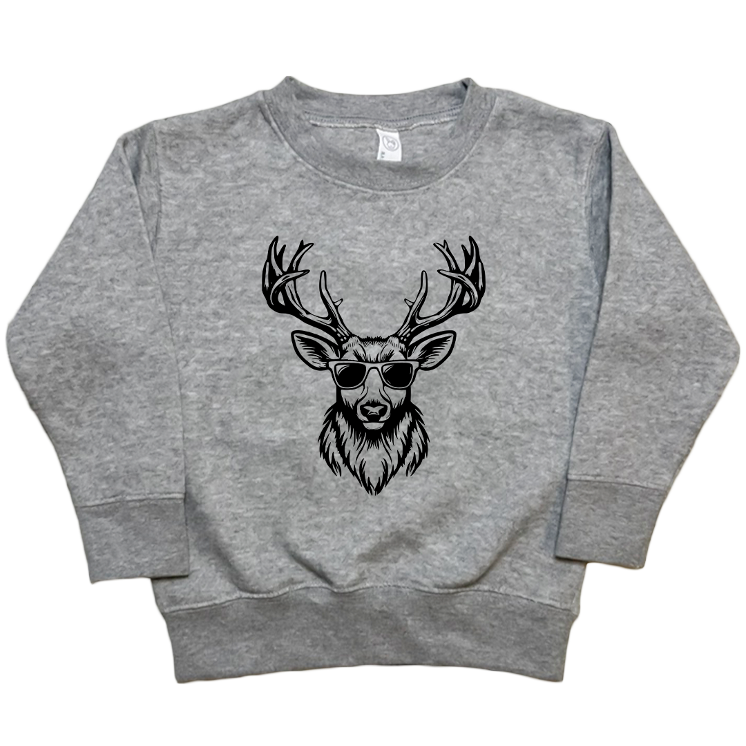 Cool Deer Toddler Crew Neck Sweatshirt