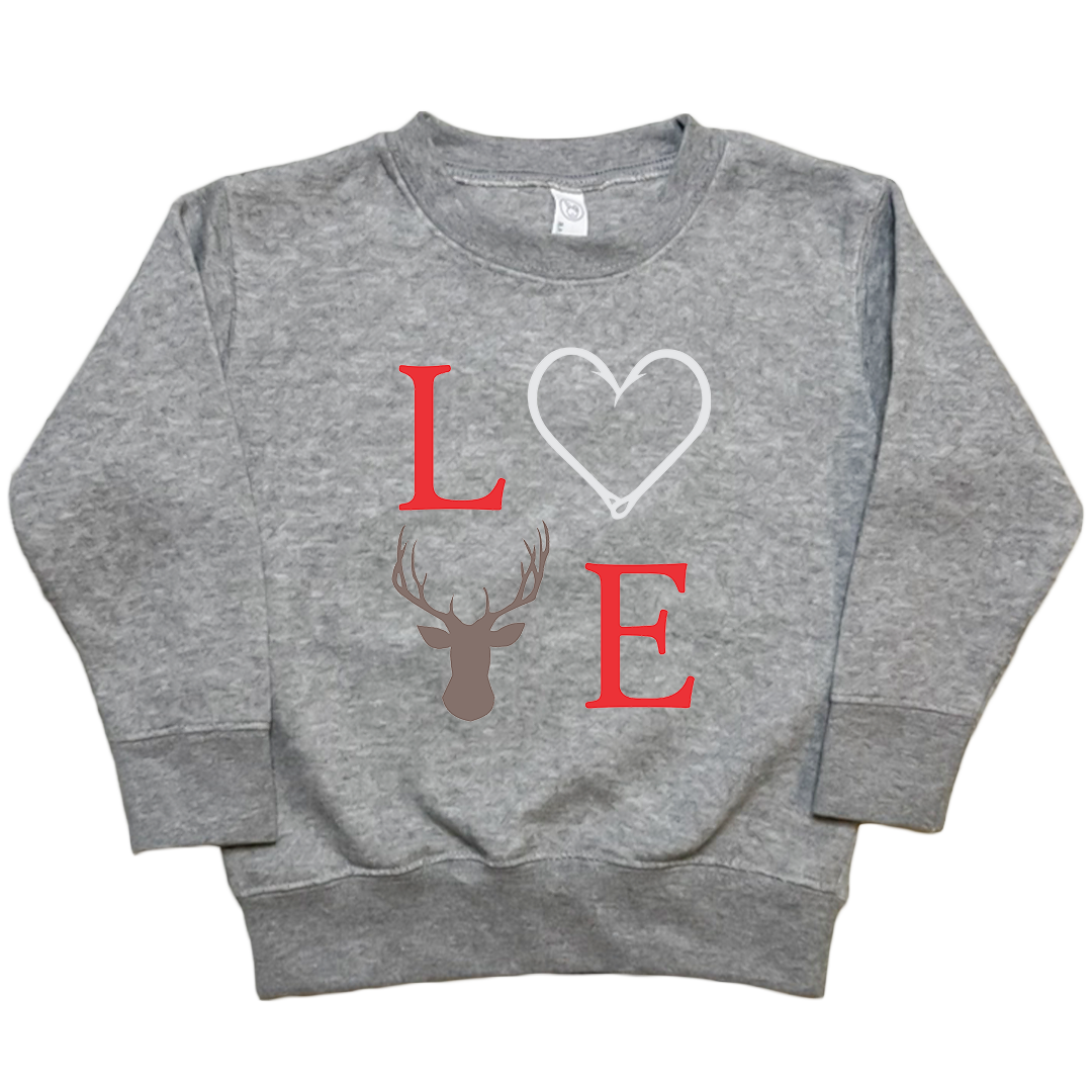 Buck Love Toddler Crew Neck Sweatshirt