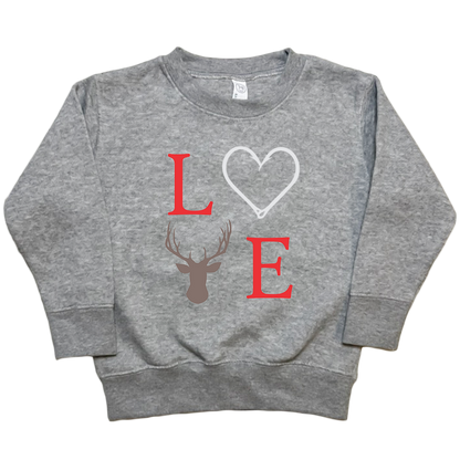 Buck Love Toddler Crew Neck Sweatshirt