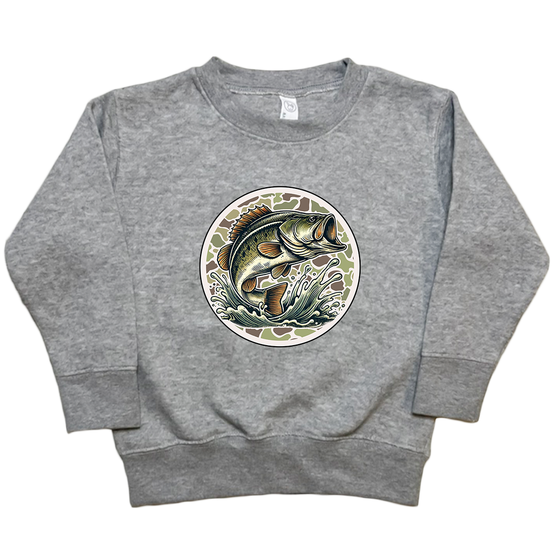 Jumping Bass Toddler Crew Neck Sweatshirt