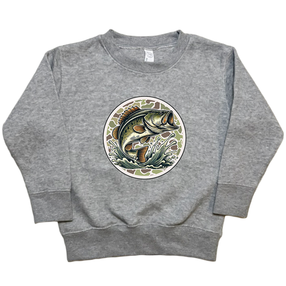 Jumping Bass Toddler Crew Neck Sweatshirt