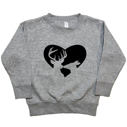 Deer Romance Toddler Crew Neck Sweatshirt