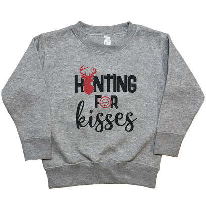 Hunting For Kisses Toddler Crew Neck Sweatshirt