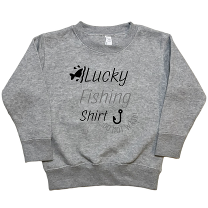 Lucky Fishing Shirt Toddler Crew Neck Sweatshirt