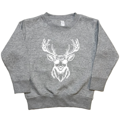 Cool Deer Toddler Crew Neck Sweatshirt