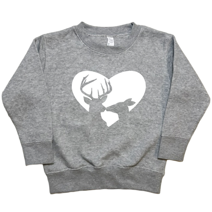 Deer Romance Toddler Crew Neck Sweatshirt