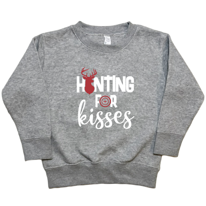 Hunting For Kisses Toddler Crew Neck Sweatshirt