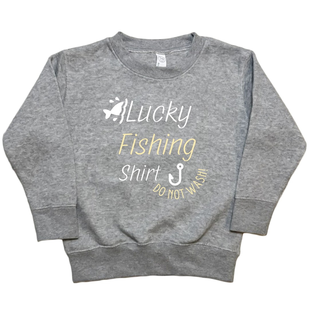 Lucky Fishing Shirt Toddler Crew Neck Sweatshirt