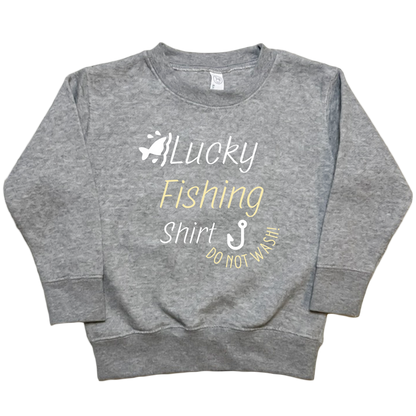 Lucky Fishing Shirt Toddler Crew Neck Sweatshirt