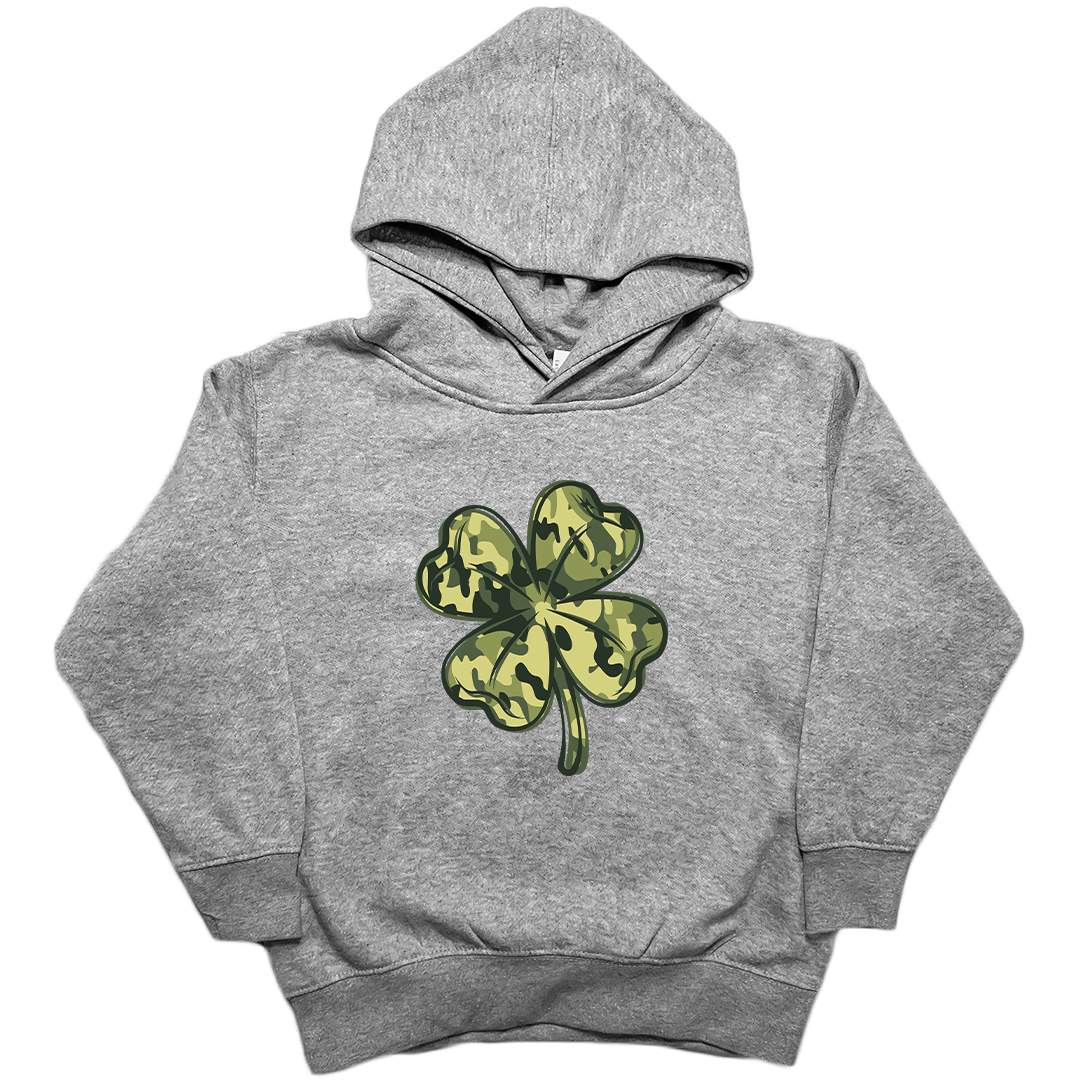 Camo Clover Kids Hoodie