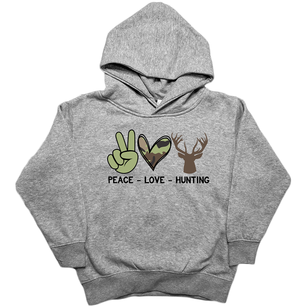 Peace Love Hunting Toddler Hoodie