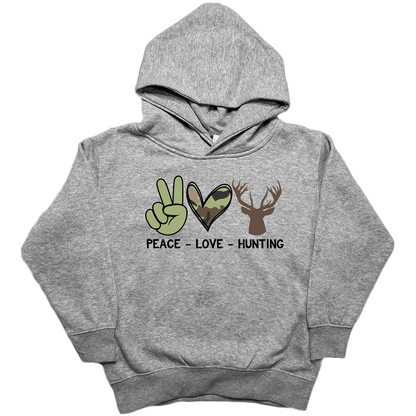 Peace Love Hunting Toddler Hoodie