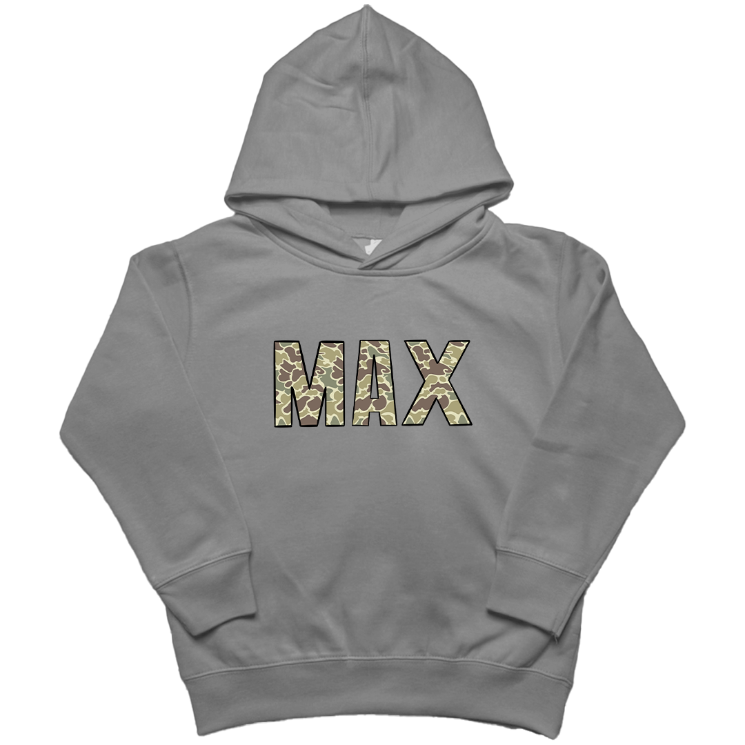 Personalized Camo Name Kids Hoodie