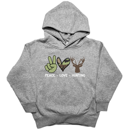 Peace Love Hunting Toddler Hoodie