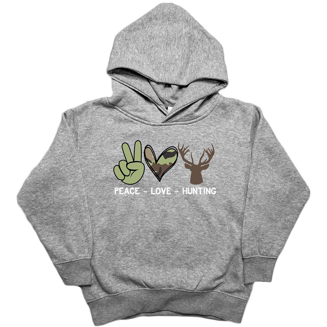 Peace Love Hunting Toddler Hoodie