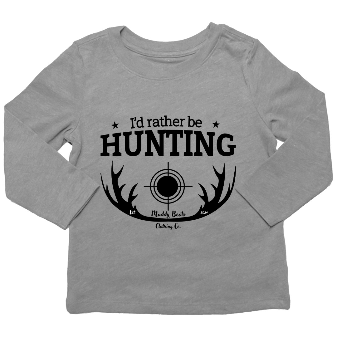 I'd Rather Be Hunting Kids Long Sleeve Tee