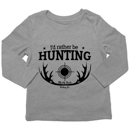 I'd Rather Be Hunting Kids Long Sleeve Tee