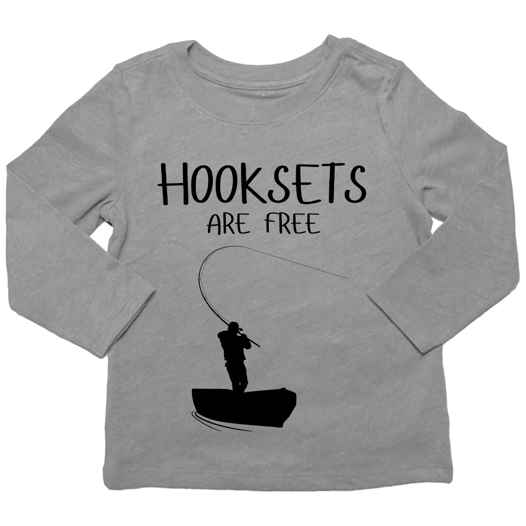 Hooksets Are Free Kids Long Sleeve Tee