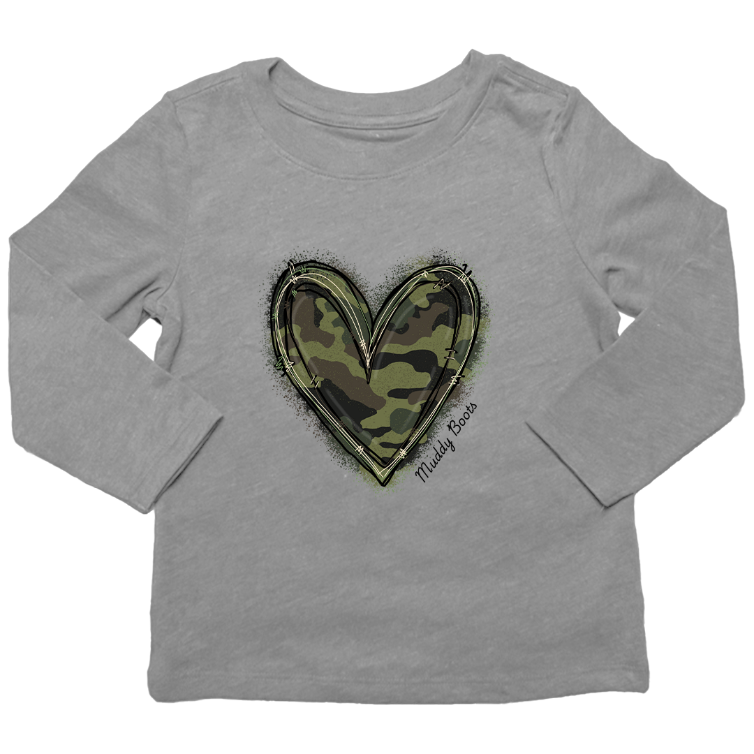 Hidden Heart Kids Long Sleeve Tee