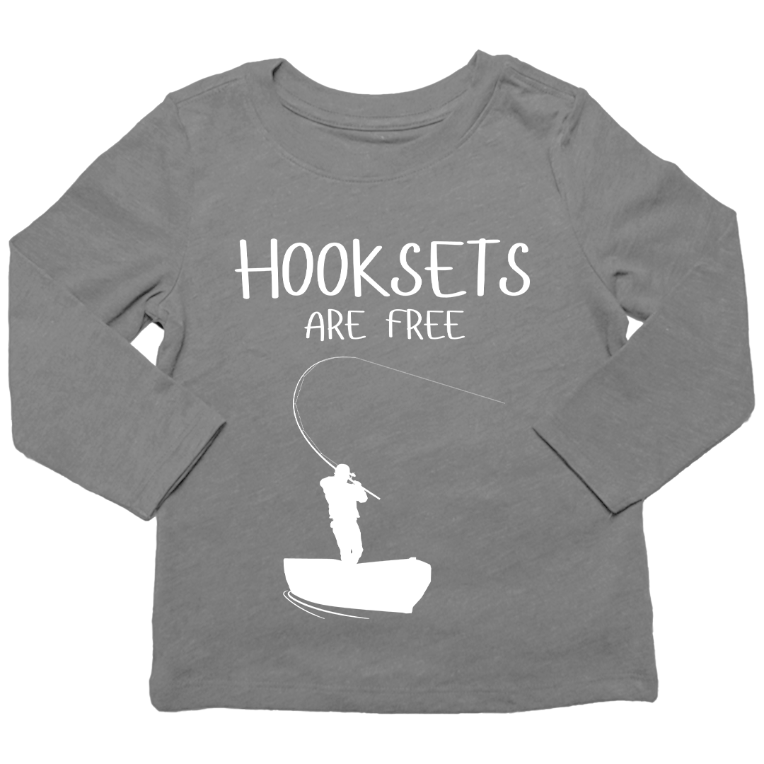 Hooksets Are Free Kids Long Sleeve Tee