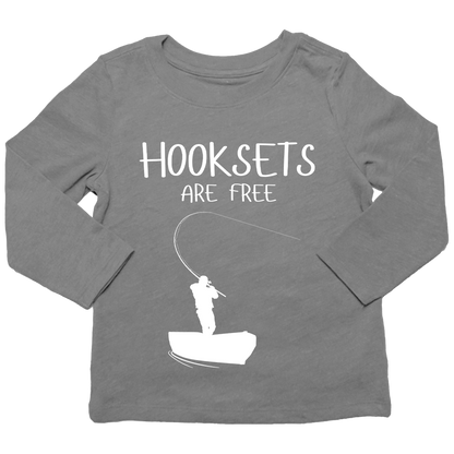 Hooksets Are Free Kids Long Sleeve Tee