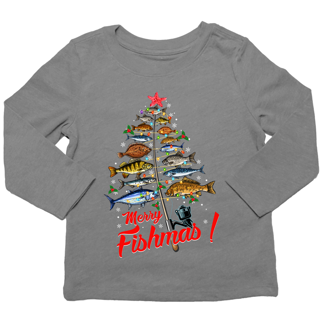 Merry Fishmas Toddler Long Sleeve Tee