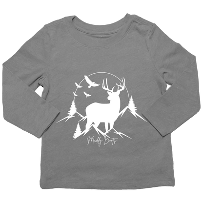 Mountain Deer Kids Long Sleeve Tee