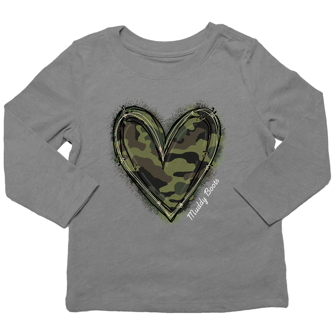 Hidden Heart Kids Long Sleeve Tee