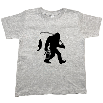 Fishing Sasquatch Kids Tee