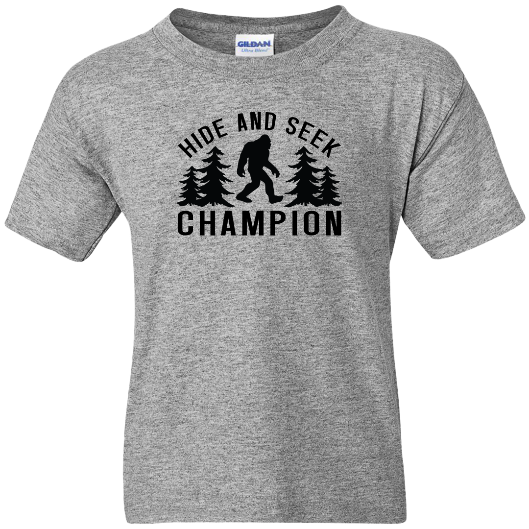 Hide and Seek Sasquatch Kids Tee