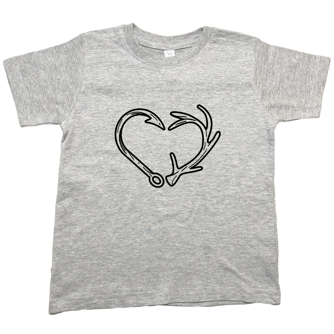 Hook Antler Heart Kids Tee