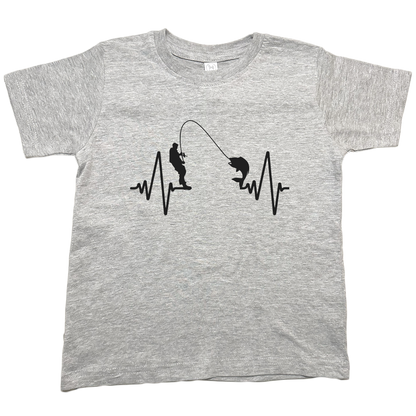 Fishing Heartbeat Kids Tee