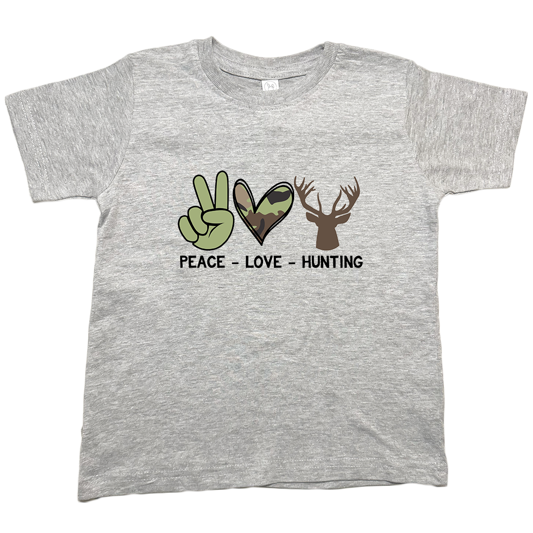 Peace Love Hunting Toddler Tee