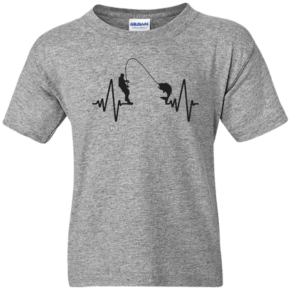 Fishing Heartbeat Kids Tee