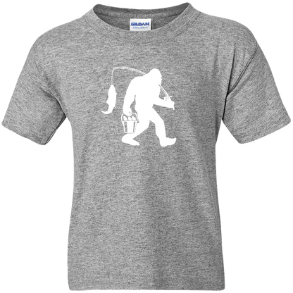 Fishing Sasquatch Kids Tee