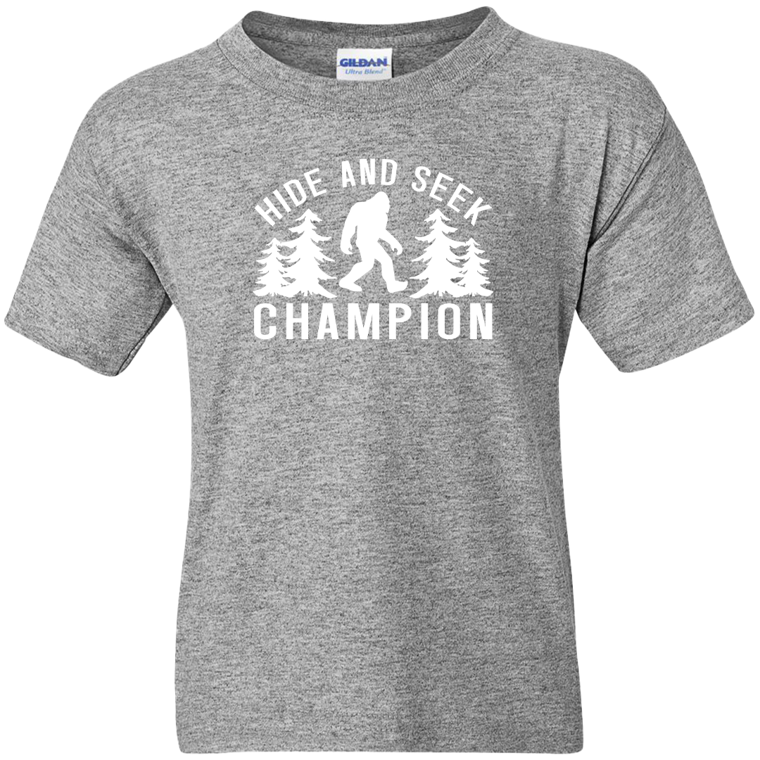 Hide and Seek Sasquatch Kids Tee