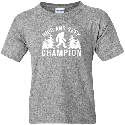 Hide and Seek Sasquatch Kids Tee