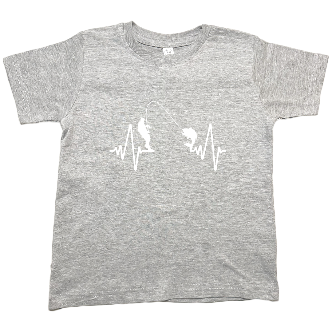 Fishing Heartbeat Kids Tee