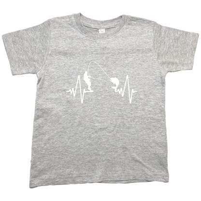 Fishing Heartbeat Kids Tee