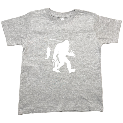 Fishing Sasquatch Kids Tee