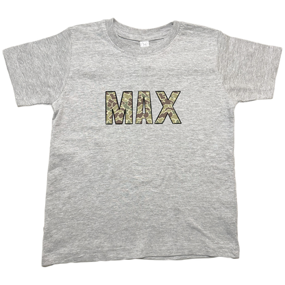 Personalized Camo Name Kids Tee