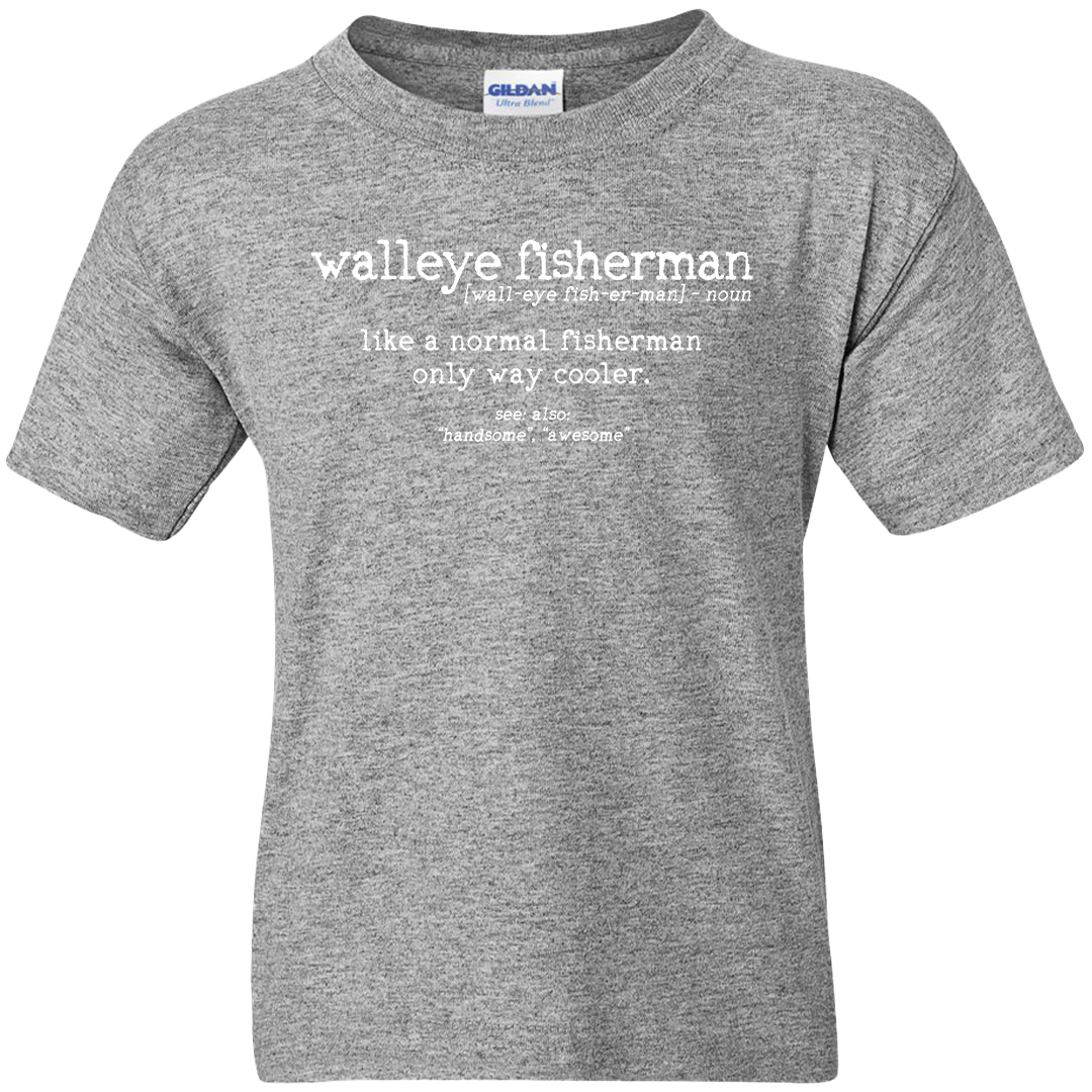 Walleye Fisherman Definition Kids Tee