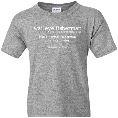 Walleye Fisherman Definition Kids Tee